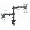 GEMBIRD Adjustable Desk Mounted Double Monitor Arm, 17in-32in