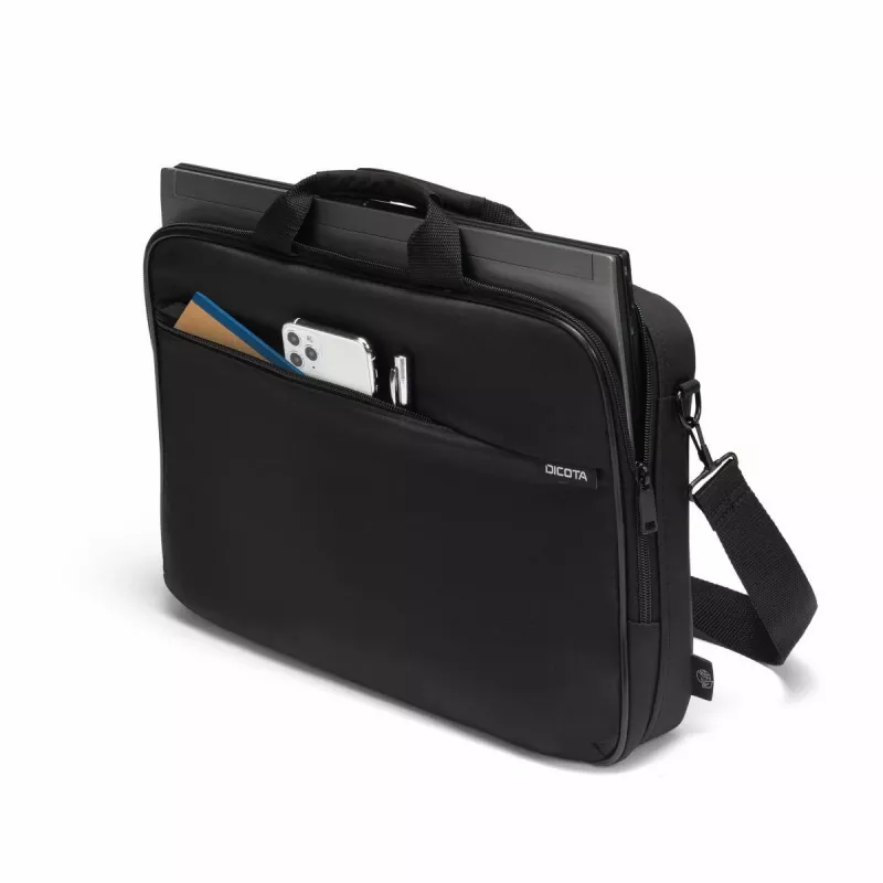 DICOTA Top Traveller One - 14-161 collu piezīmjdatora soma - melna / 300d pārstrādāta PET poliestera