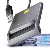 Axagon CRE-SM3T USB-A viedkaršu / ID karšu plakanais lasītājs, USB 2.0, 1,3 m, melns, 56 g