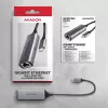 Axagon ADE-TXPD USB-C Gigabit Ethernet adapteris ar PD 100W
