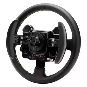 Thrustmaster Evo Racing 32R Leather melns, dzeltens stūre PC, PlayStation 4, PlayStation 5, Xbox, Xbox One