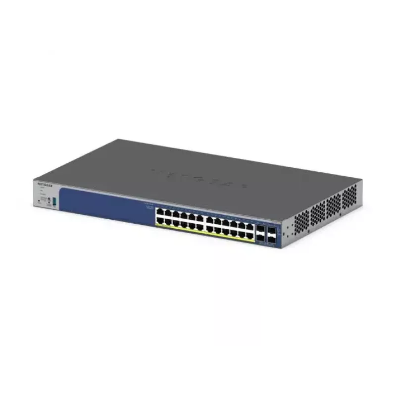 NETGEAR 28 portu PoE Gigabit/10G Stackable Smart Switch (GS728TXP)