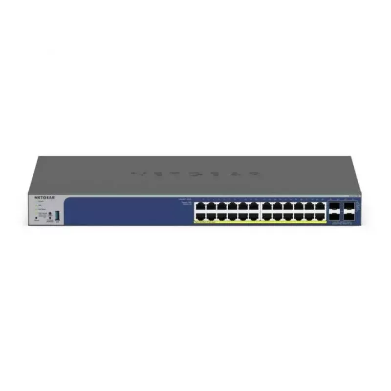 NETGEAR 28 portu PoE Gigabit/10G Stackable Smart Switch (GS728TXP)