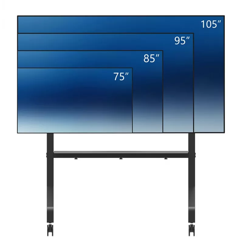 Neomounts FL50-575BL1 TV ratiņi 65-115 collas - ātra uzstādīšana - TÜV