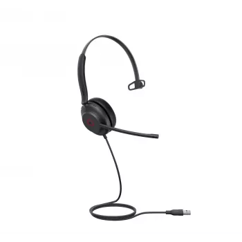Yealink UH35 Mono Teams USB-A austiņas, vadu, 20 - 20000 Hz, birojs/zvanu centrs, 96,5 g, austiņas, melnas