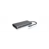 ICY BOX IB-DK4050-CPD vadu USB 3.2 Gen 1 (3.1 Gen 1) Type-C antracīta