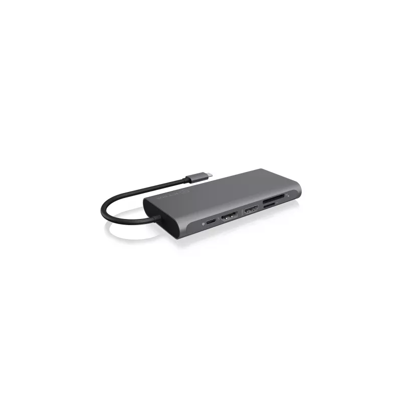 ICY BOX IB-DK4050-CPD vadu USB 3.2 Gen 1 (3.1 Gen 1) Type-C antracīta