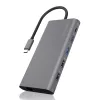ICY BOX IB-DK4050-CPD vadu USB 3.2 Gen 1 (3.1 Gen 1) Type-C antracīta