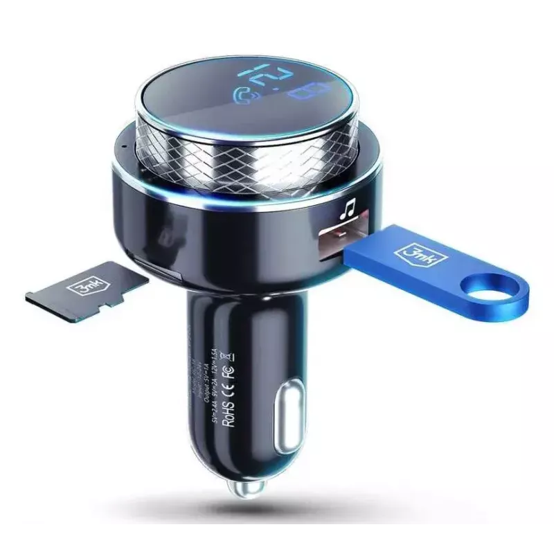 FM raidītājs 3MK Hyper Car 87.5 - 99.8 MHz USB Melns