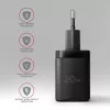 Sienas lādētājs Axagon ACU-PD20 1x QC3.0/AFC/FCP/PD Type-C 20W melns