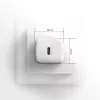 Axagon ACU-PD20W sienas lādētājs 1x QC3.0/AFC/FCP/PD tipa C 20W balts Mobilais tālrunis, viedtālrunis, viedpulkstenis, planšetdators, universāls, pulkstenis AC Ātrā uzlāde Iekštelpām