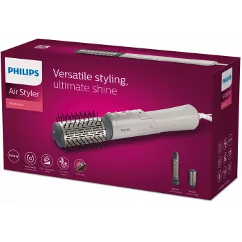 Philips 7000 sērija BHA710/00 Gaisa stilētājs, Karstā gaisa suka, Silts, Sudraba, 1,8 m, 1000 W, maiņstrāva
