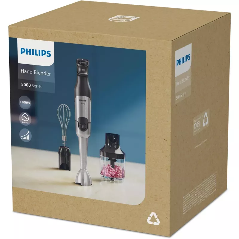 Philips 5000 sērijas HR2683/00 rokas blenderis, iegremdējamais blenderis, impulsa funkcija, 1,2 m, 1200 W