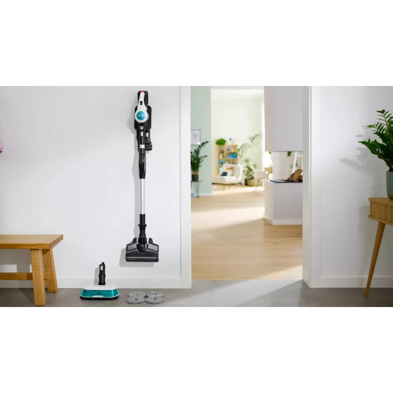 Bosch BCS71HYG1 stieņa putekļsūcējs/elektriskā slota Baterija Sausā un mitrā tīrīšana HEPA Bez maisiņa 0,3 L 23,5 W Melns, Balts 3 Ah