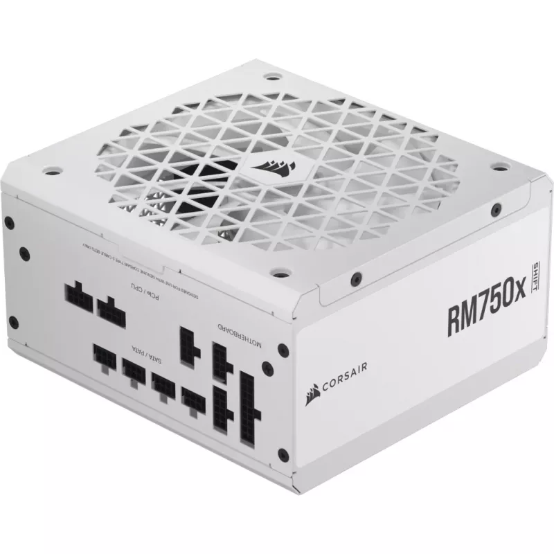 CORSAIR barošanas bloks - Rm750x Shift 80 Plus Gold pilnībā modulārs ATX - balts