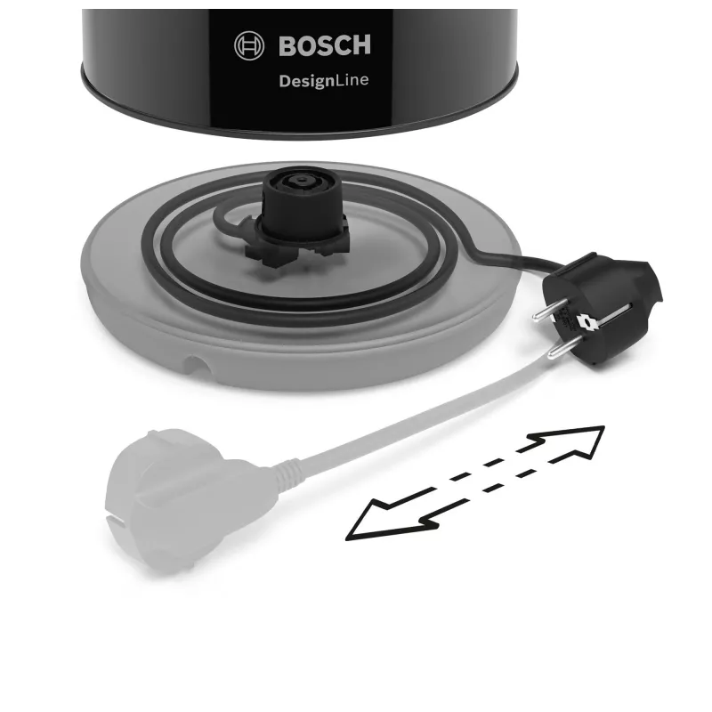 “Bosch TWK3P423” elektriskā tējkanna 1,7 l 2400 W melna