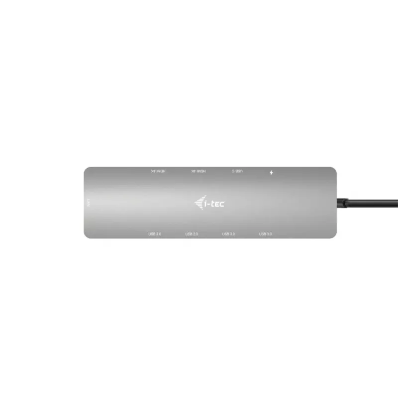 i-tec Metal USB-C Nano 2x Display Docking Station ar PD 100 W + lādētājs 100W