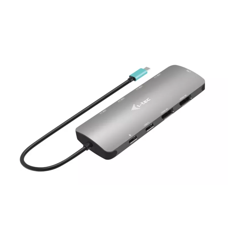 i-tec Metal USB-C Nano 2x Display Docking Station ar PD 100 W + lādētājs 100W