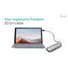 i-tec Metal USB-C Nano 2x Display Docking Station ar PD 100 W + lādētājs 100W