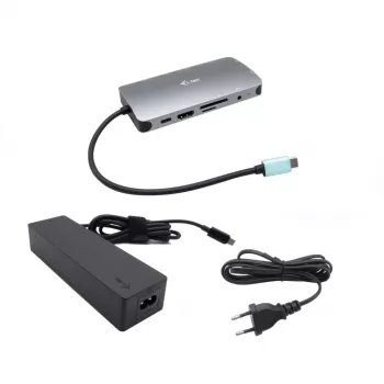 i-tec Metal USB-C Nano Dock HDMI/VGA ar LAN + lādētājs 100 W