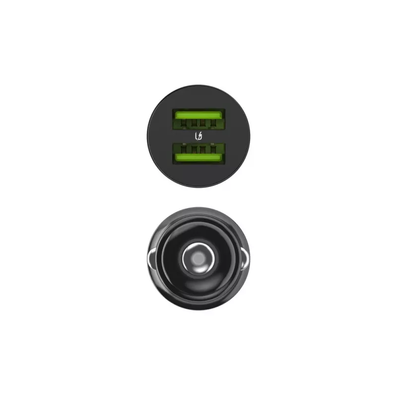 Auto/iekštelpu lādētājs zaļa Cell CADM-GC-36AA 36W 2x USB-A melns 3,6–12 V strāvas avotam