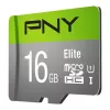 PNY Micro SD Elite 16GB Class 10 UHS-I U1 + SD adapteris, lasīšanas ātrums 100 MB/s