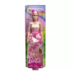 Barbie A Touch of Magic karaliskā lelle ar rozā un blondiem matiem, tauriņu raksta svārkiem un aksesuāriem