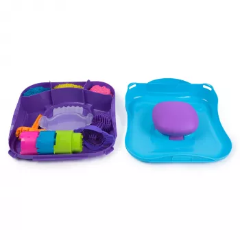 Kinetic Sand , SquishMotion, Lieldienu groziņa pildījums, ietver 1 mārciņu formējamo rotaļu smilšu, spiedoga rīku un 5 instrumentus, uzglabāšanas futrāli, sensorās rotaļlietas bērniem no 5 gadu vecuma