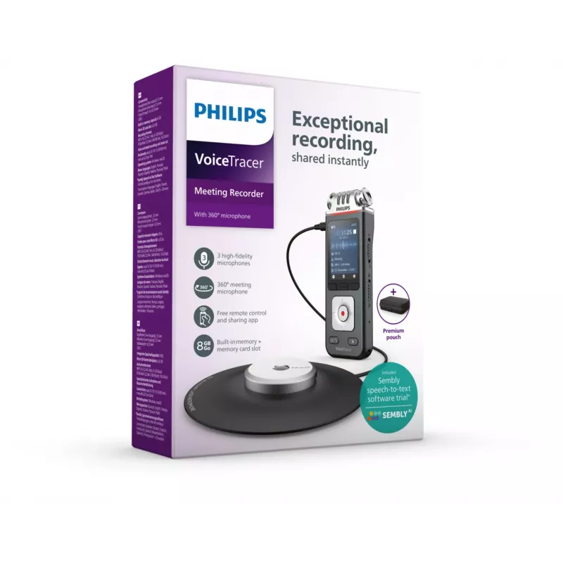 Philips VoiceTracer melns, pelēks