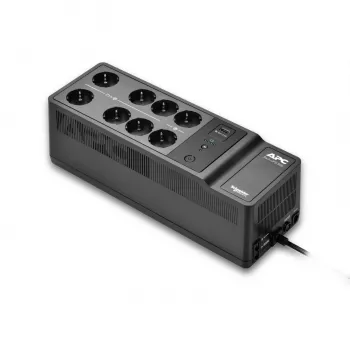 APC Back-UPS, 500VA/300W, montējams uz grīdas/sienas, 230V, 8x CEE 7/3 Schuko kontaktligzdas, USB A tipa ports, lietotāja nomaināma baterija