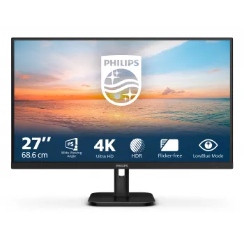 Philips 27E1N1800A/00 datora monitors 68,6 cm (27 colli) 3840 x 2160 pikseļi 4K Ultra HD LED Melns