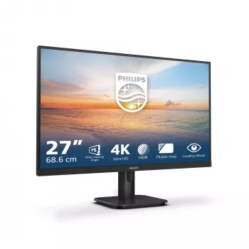 Philips 27E1N1800A/00 datora monitors 68,6 cm (27 colli) 3840 x 2160 pikseļi 4K Ultra HD LED Melns