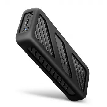 Axagon EEM2-20G USB-C 20Gbps - M.2 NVMe SSD ARMORED box, SSD korpuss, M.2, M.2, NVMe-oF, PCI Express, 20 Gbit/s, USB savienojamība, Melns