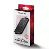 Axagon EEM2-GAM ārējā USB-C 10Gbps metāla kaste M.2 NVMe un SATA SSD diskiem. Bez skrūvēm