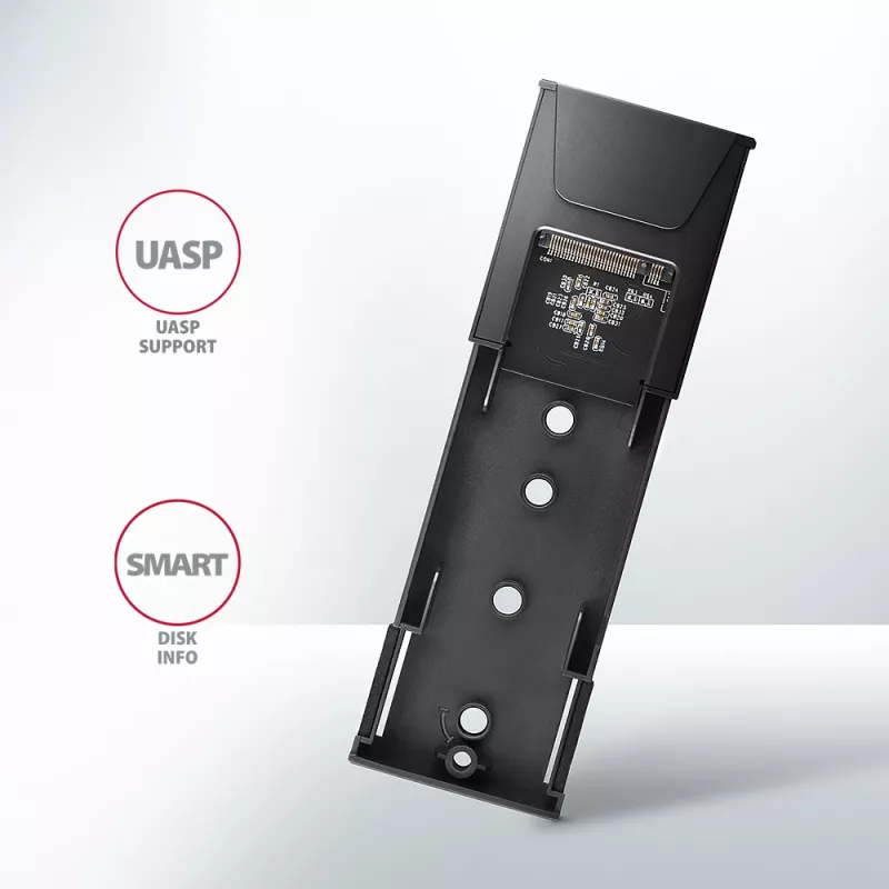 Axagon EEM2-GTS2 ārējā USB-C 10Gbps metāla kaste M.2 NVMe un SATA SSD diskiem. Bezskrūvju