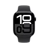 Viedpulkstenis Apple Watch Series 10 GPS 46mm Melnkoks alumīnija korpuss ar Melnu sporta siksniņu – S/M