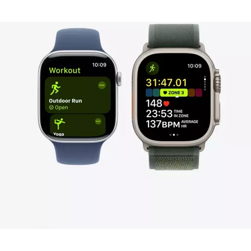 Viedpulkstenis Apple Watch Ultra 2 GPS + Cellular 49mm dabīgs titāna korpuss, smilškrāsas Alpu cilpa, vidēja izmēra