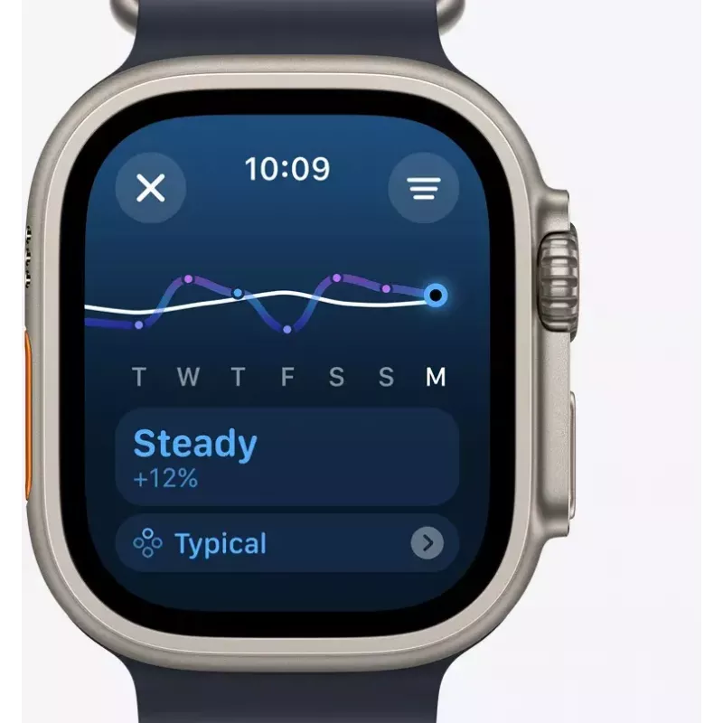 Viedpulkstenis Apple Watch Ultra 2 GPS + Cellular 49mm dabīgs titāna korpuss, smilškrāsas Alpu cilpa, vidēja izmēra