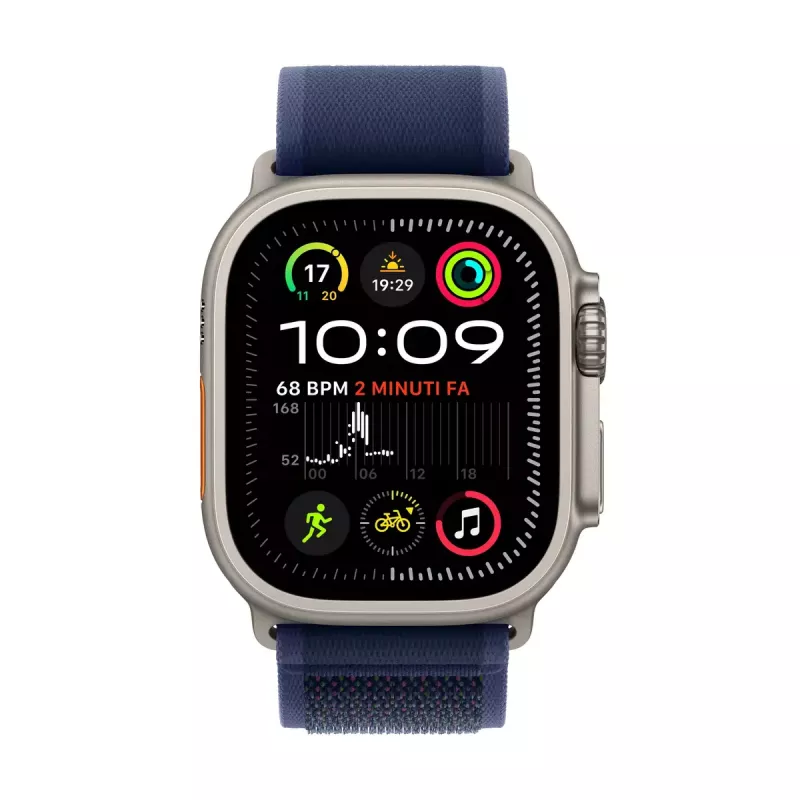 Viedpulkstenis Apple Watch Ultra 2 GPS + Cellular 49mm dabīgs titāns Blue Trail Loop S/M