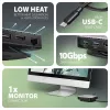 Axagon HMC-UFO USB-C centrmezgls M.2 SATA/NVMe 1 Gbit/s Ethernet 384 kHz Audio Vadu USB 3.2 Gen 2 (3.1 Gen 2) Type-C Melns