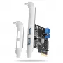 Axagon PCEU-232RS PCIe kontrolieris 2x ār. + 2x iekš. USB 5Gbps