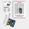 Axagon PCEU-232RS PCIe kontrolieris 2x ār. + 2x iekš. USB 5Gbps