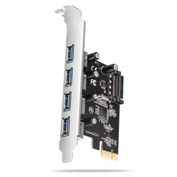 Axagon PCEU-430RS PCIe kontrolieris 4x ārējs USB-A 5Gbps ports