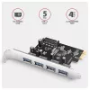Axagon PCEU-430RS PCIe kontrolieris 4x ārējs USB-A 5Gbps ports
