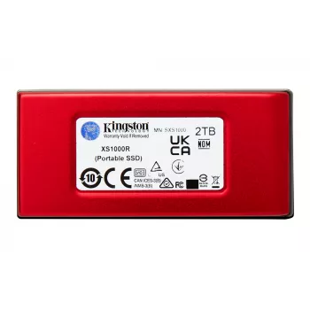 Kingston Technology 2TB XS1000 sarkans ārējais USB 3.2 Gen 2 pārnēsājamais cietvielu disks