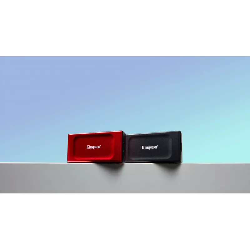 Kingston Technology 2TB XS1000 sarkans ārējais USB 3.2 Gen 2 pārnēsājamais cietvielu disks