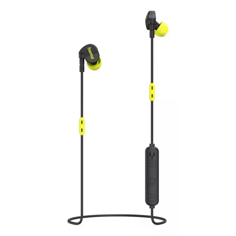 Hama Freedom Athletics II austiņas bezvadu, auss āķis, ievietojamās zvani/mūzika Bluetooth melna, dzeltena