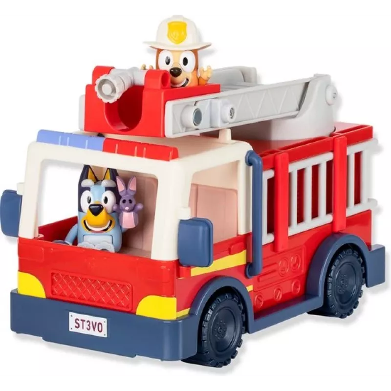 Moose Toys Bluey ugunsdzēsēju mašīna, Ugunsdzēsēju mašīna, 3 gadi, Plastmasa, Daudzkrāsains, Sarkans