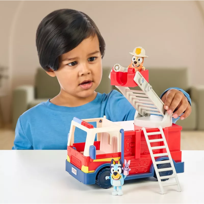 Moose Toys Bluey ugunsdzēsēju mašīna, Ugunsdzēsēju mašīna, 3 gadi, Plastmasa, Daudzkrāsains, Sarkans