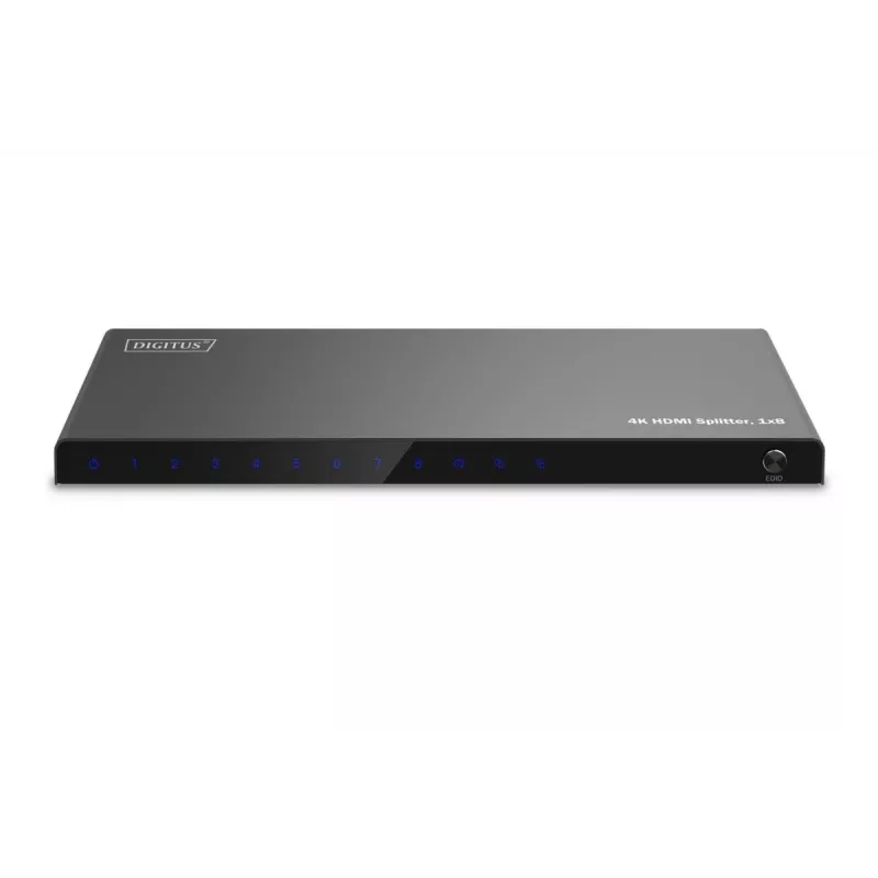 DIGITUS 1x8 HDMI sadalītājs. 4K/60Hz HDCP 2.3. EDID vadība